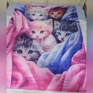 821- Cat Lover's Blanket Throw NWT